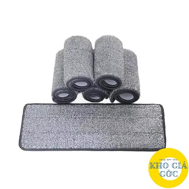 Combo 20 Miếng Lau Thay Thế Cho Cây Lau Nhà Tự Vắt (12x32cm) Bông Lau Nhà Hình Chữ Nhật Lau Sàn