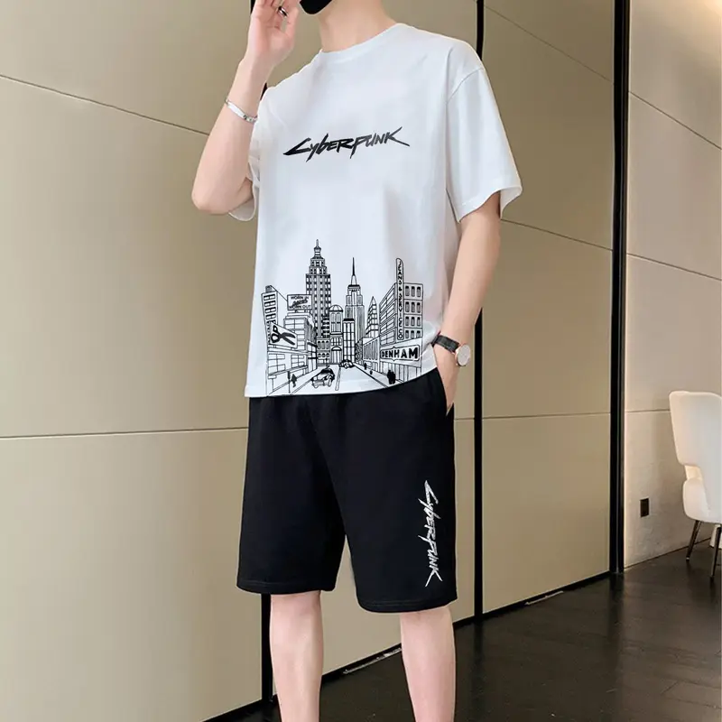 Đồ bộ nam thể thao mẫu Cyber Punk mẫu thể thao chất thun mè mềm mịn thoáng mát Sport Tập Thể Dục Chạy Bộ Tập Gym 2