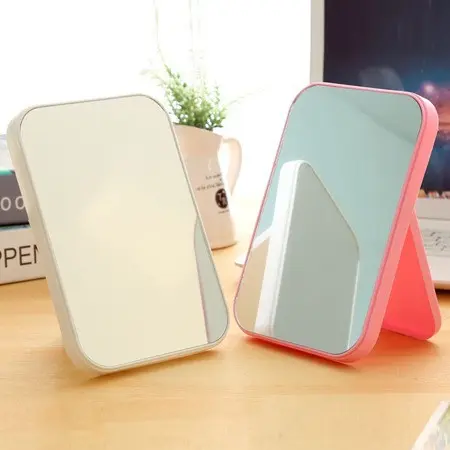 Cermin Kotak Lipat Kaca Rias Simple Meja Persegi Portable Portabel STANDING BEAUTY MIRROR DUDUK UNTUK MAKEUP WAJAH Make Up 1