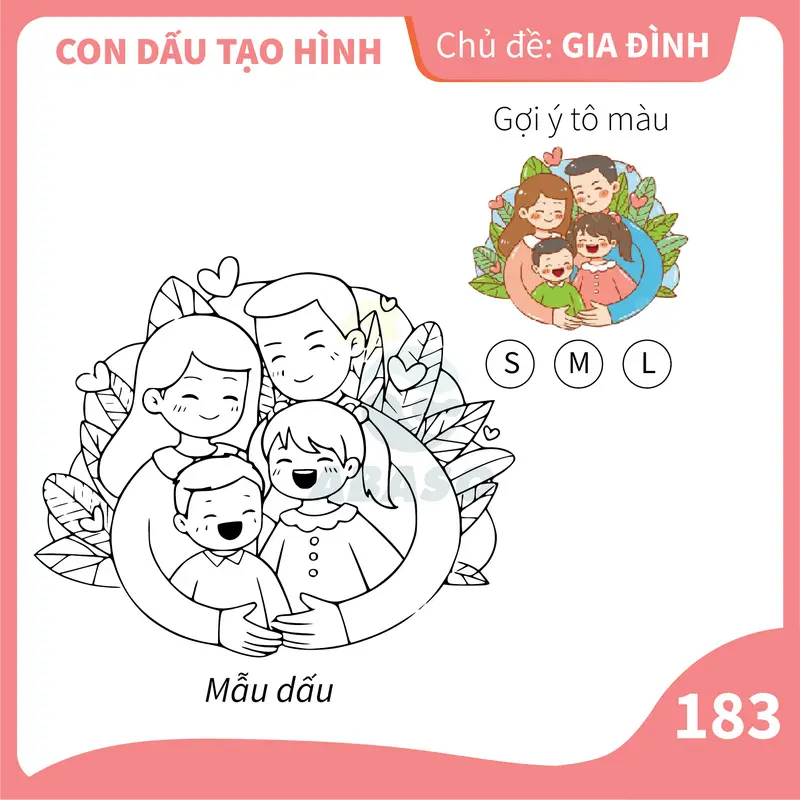 Dụng cụ tạo hình vẽ bánh Kem - Chủ đề Gia Đình 7