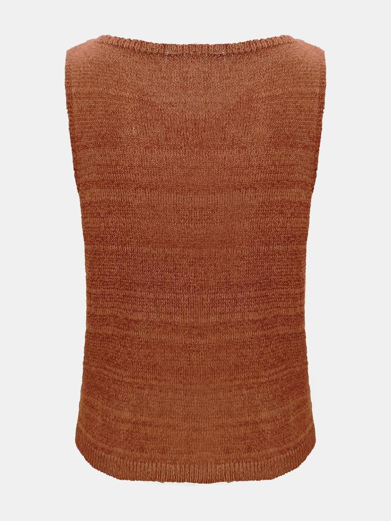 Product Introduction of Women's Cartoon Bunny Print Round Neck Sweater Vest, Casual Sleeveless Knit Top for Summer, Fashion Women's Knitwear for Daily Wear, Sweaters for Women 7