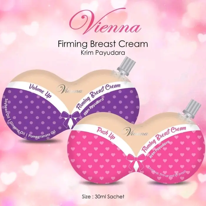 VIENNA FIRMING BREAST CREAM PUSH UP PINK SACHET 30ML BPOM Mengencangkan Payudara