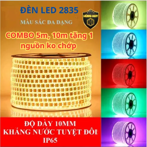 Combo 10m, 20m Dây Led 2835 2 hàng 120 chip/1m TẶNG sẵn nguồn, trang trí quấn cây,hắt trần thạch cao, quấn cây chống nước 7