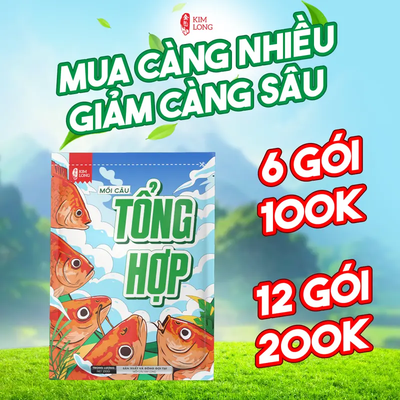 Mồi Câu Tổng Hợp KIM LONG 250g - Chuyên Dùng Câu Chép, Diếc, Rô Phi Dịch Vụ, Tự Nhiên, Mua Càng Nhiều Giảm Càng Sâu 0