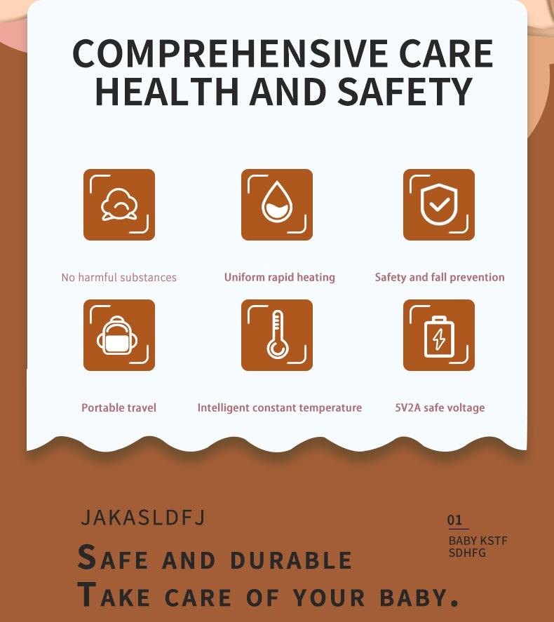 Product Introduction of Universal Baby Bottle Warmer Water Formula Milk Warmer Baby Bag USB Nursing Bottle Heater Portable Thermal Bag for Travel 25