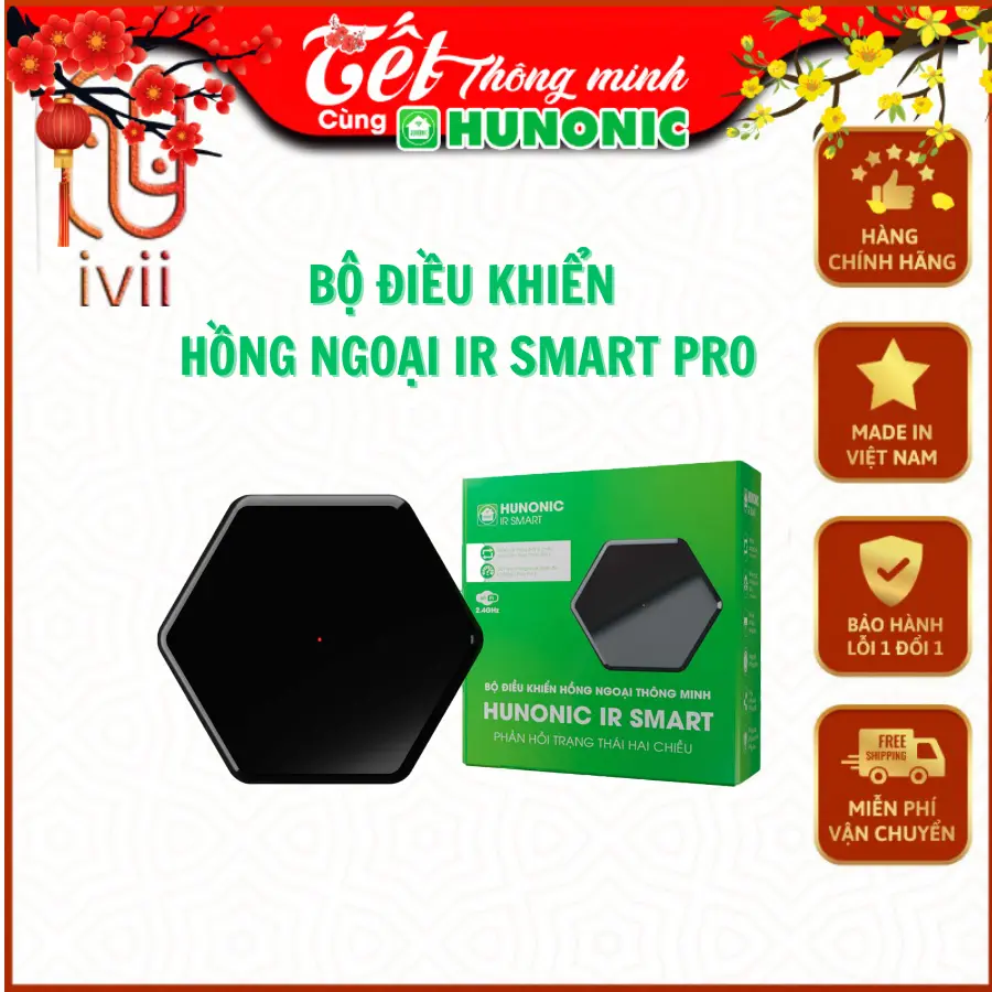 Bộ Điều Khiển Hồng Ngoại Ir Smart Bộ Điều Khiển Tivi, Điều Hoà Qua Điện Thoại, Hunonic IR Smart – Bảo Hành 12 Tháng