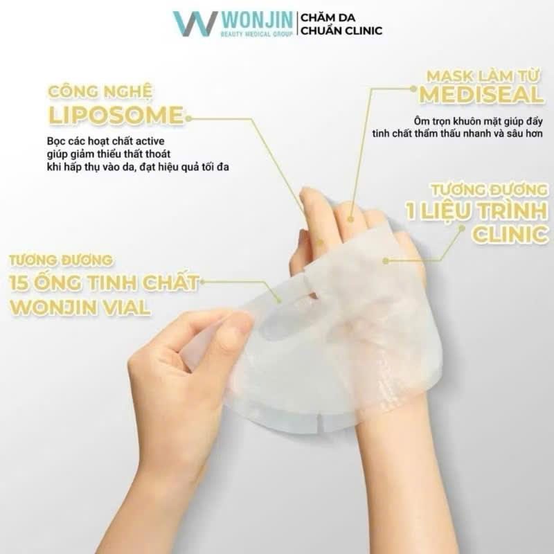 [ tặng kèm sửa rửa mặt] Mask Wonjin dưỡng trằng sáng da, cấp ẩm 3