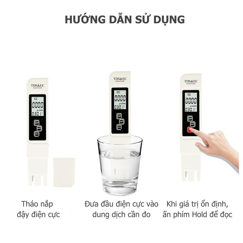 Bút Đo TDS EC Kiểm tra chất lượng nước, Độ chính xác cao, Dễ dàng sử dụng và bảo quản - Avtrend store 6