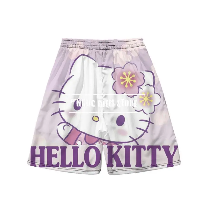Quần Hello Kitty Hoạt hình nam nữ, quần đi biển, kỉ yếu 7