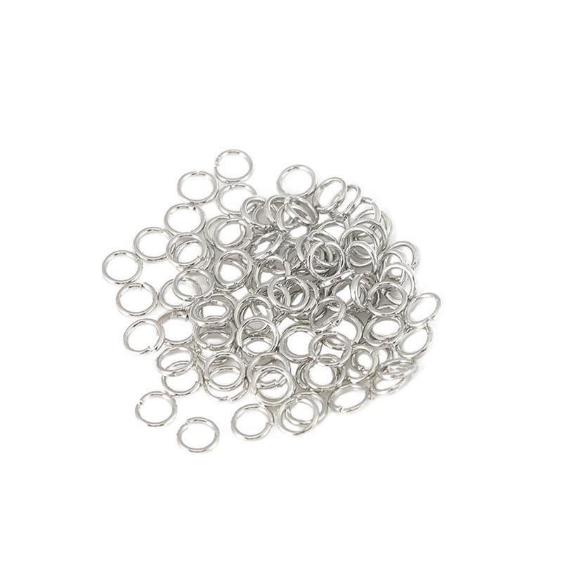 [NEW] 100 khoen vàng bạċ 6mm làm vòng tay lắc tay DIY 8