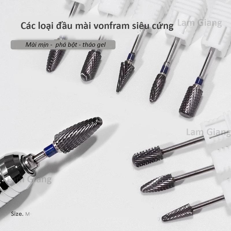 Đầu mài móng các loại vonfram siêu cứng - mài khoé - mài mịn- phá bột- phá gel