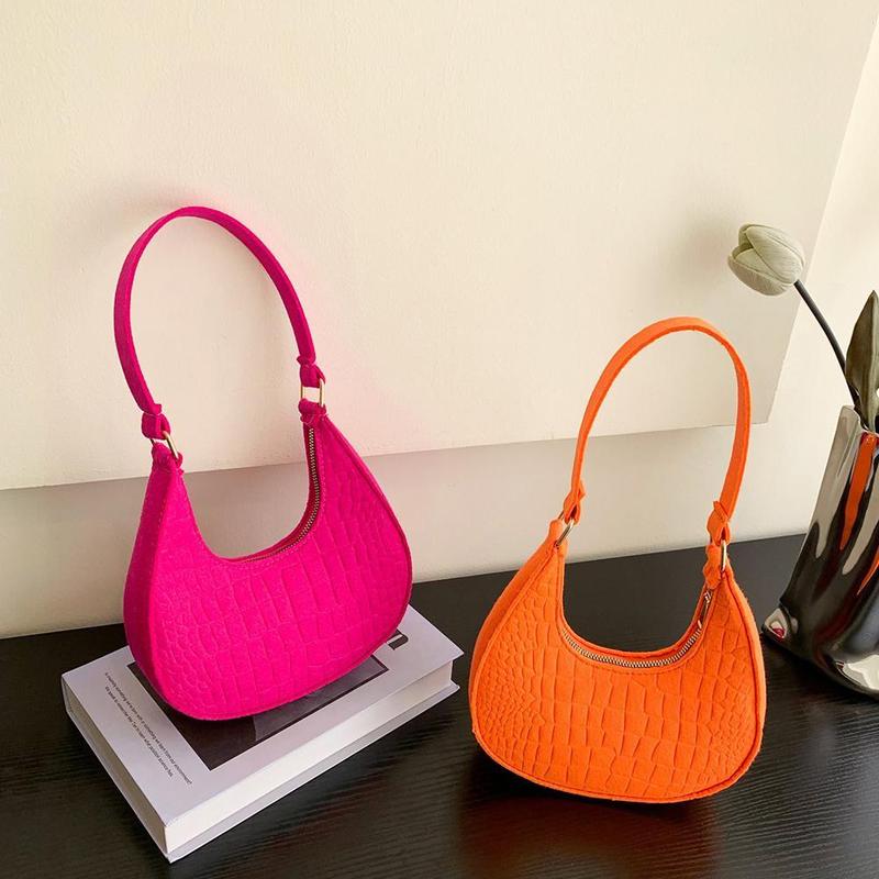 Product Introduction of Beg Ketiak, Corak Batu Korea, Beg Wanita, Beg Ketiak, Beg Tangan Kain, Bahu, Bahan Felt, Gaya Kasual, D7Q2 25