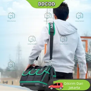 Tool Bag 13 - 23 Inch Kain Oxford Tebal Tas Alat Perkakas Kuat Tas Perkakas Toolkit Toolbox 13 Inch