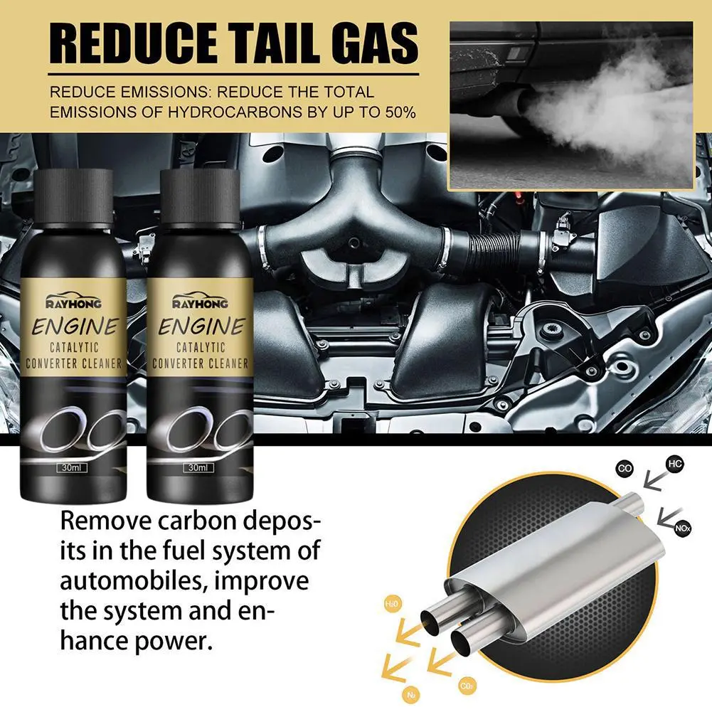 2/3pcs 30ml Engine Catalytic Converter Cleaner Deep Cleaning Multipurpose Engine Carbon Deposit Remove Automobile Cleaning Agent