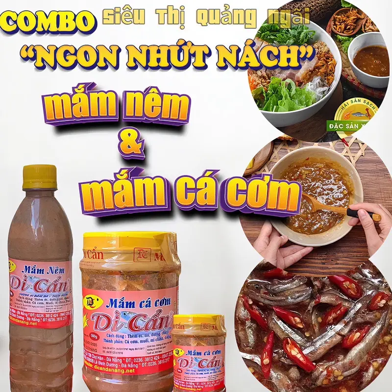 Combo 1 Hủ Mắm Nêm+ 1 Chai Mắm Nêm Cá Cơm Dì Cẩn Đà Nẵng Chính Gốc Siêu Ngon dùng cho các món thịt heo cuốn mắm nêm, bún trộn mắm nêm 2