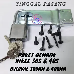 Overpal Badak Panjang 300mm & 400 mm / Overval Cantolan Gembok + Skrup