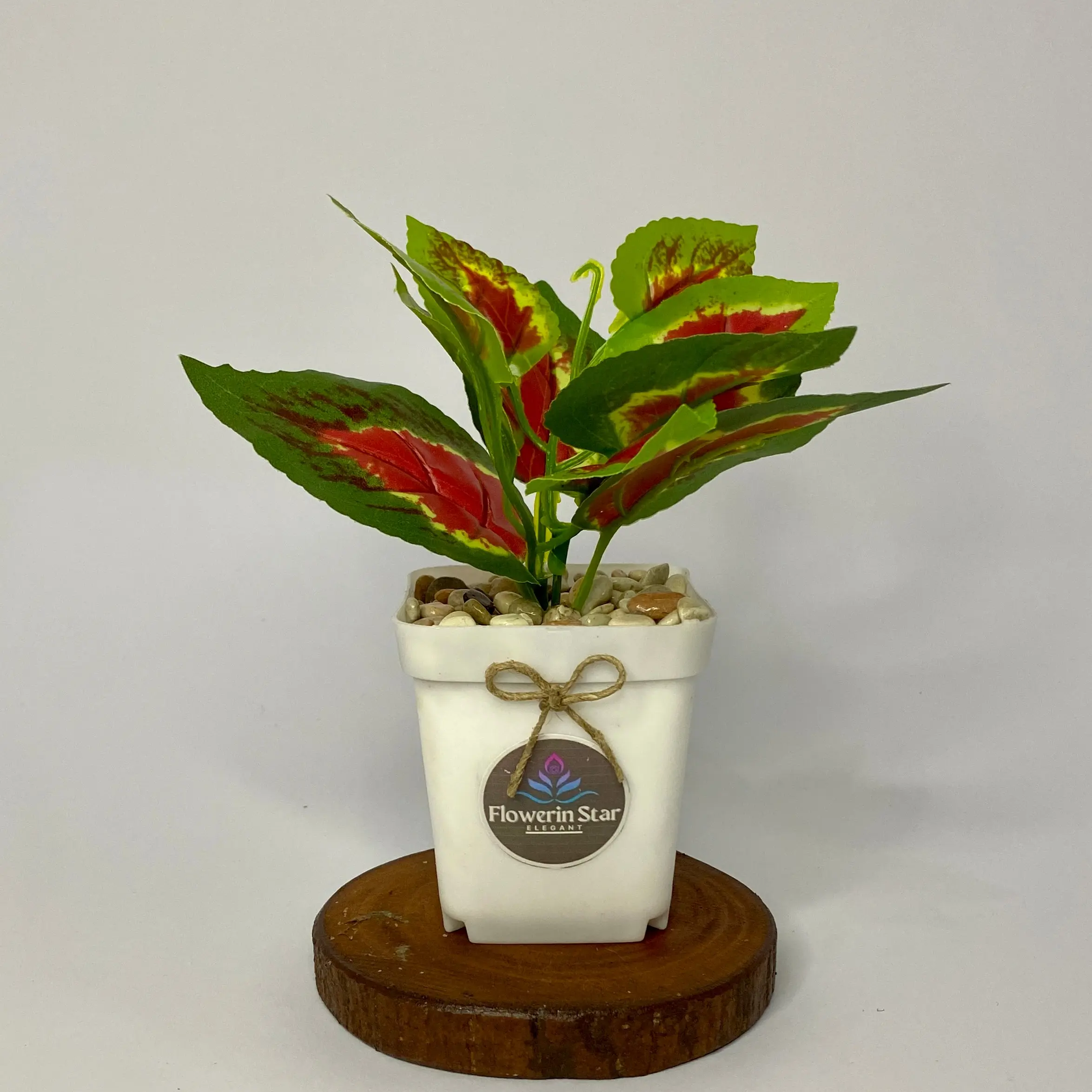 bunga artificial terlaris Wayang Merah Mini Hias Dekorasi Ruangan (Artificial) bunga dan pot