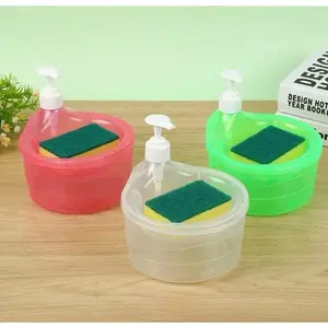 Dispenser Sabun Cuci Piring 2in1 Bentuk Mangkok Bulat / Soap Pump Dispenser 2in1 multifungsi free busa Spon