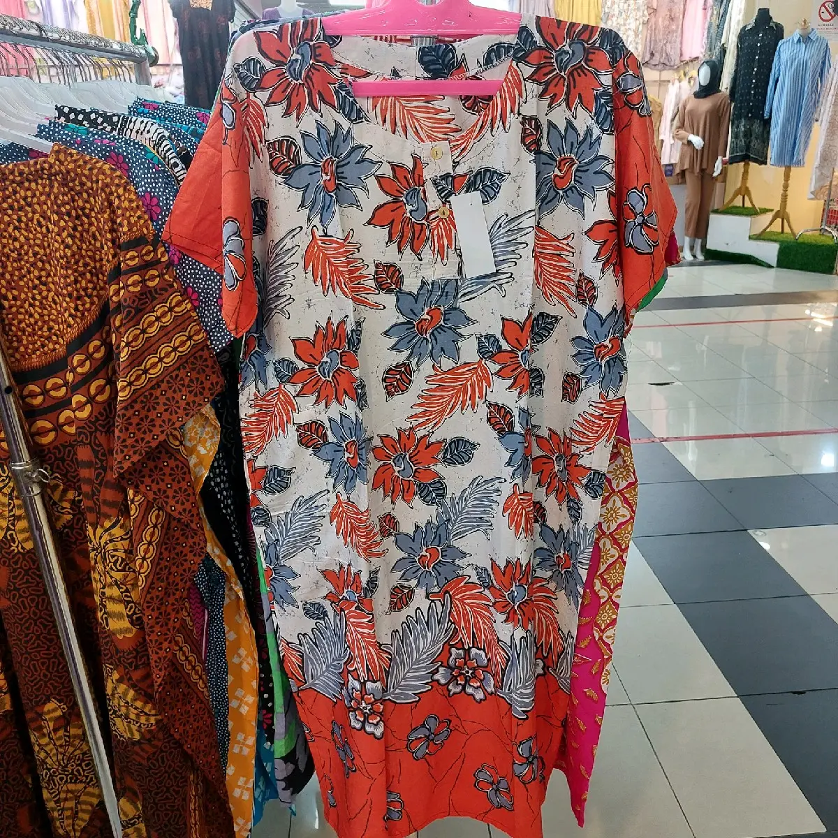 daster daun bunga halus