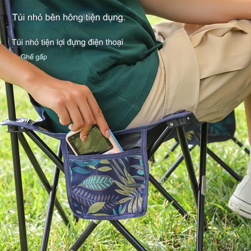 Ghế câu cá, dã ngoại tựa lưng ngoài trời gấp gọn khung hợp kim chắc chắn, vải oxford 600D MT CAMPING 5