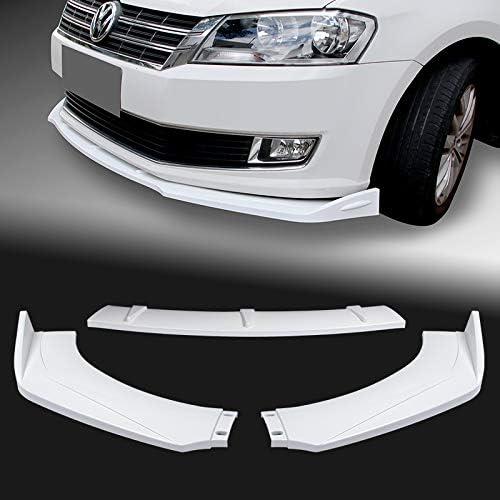 EPARTS Universal 3 Pieces Style White Painted ABS Front Bumper Lip ...