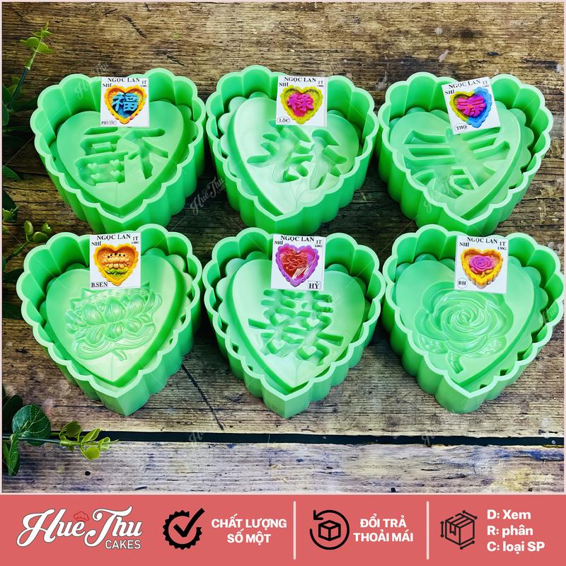 Khuôn xôi hình Trái Tim 10cm cao 5cm - khuôn ép xôi khuôn nhấn xôi Ngọc Lan
