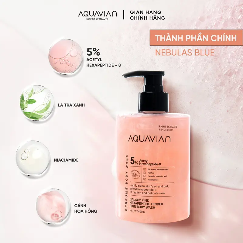 Sữa Tắm Nước Hoa GALAXY PINK 400ml Mùi Hương Êm Ái, Dễ Chiụ 1