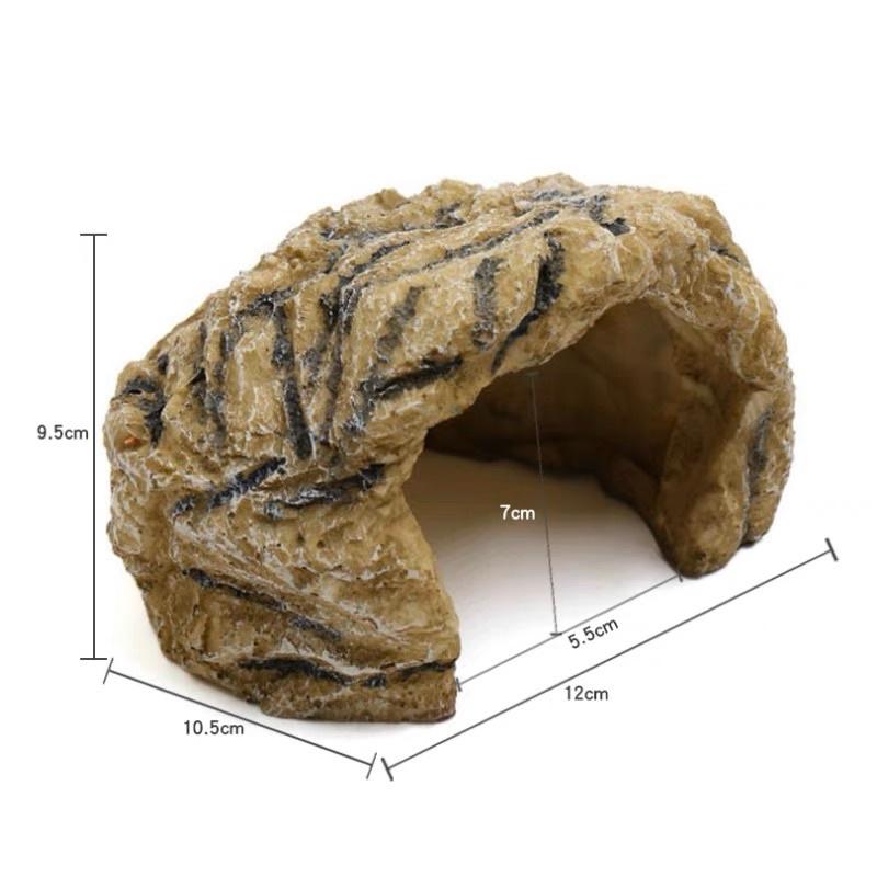 Reptile Cave ถ้ำซ่อนตัว หิน C: 12*10.5*9.5ซม.งานเรซิ่น ตกแต่งตู้สัตว์เลื้อยคลาน สำหรับเต่า ตุ๊กแก เก็คโค กิ้งก่า กบ​ งู 2