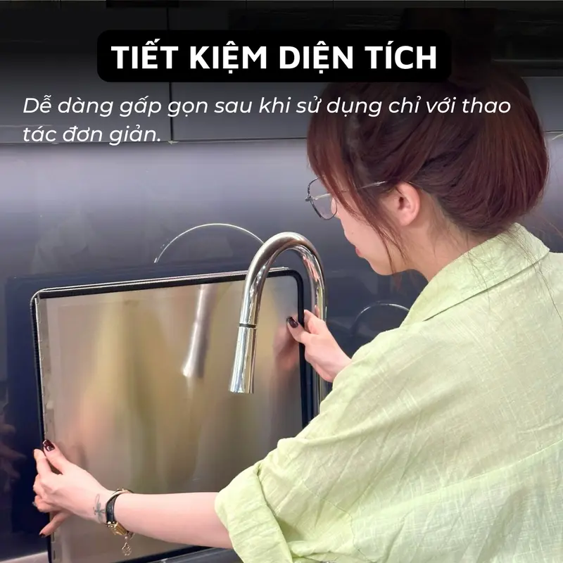Tấm chắn dầu mỡ, nước bắn trong nhà bếp Dandihome inox 304 cao cấp 7