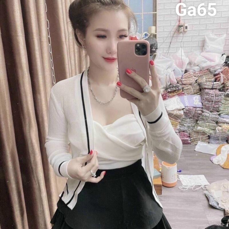 Product Introduction of Áo khoác gân tăm cardigan tay dài chạy viền ga65 19