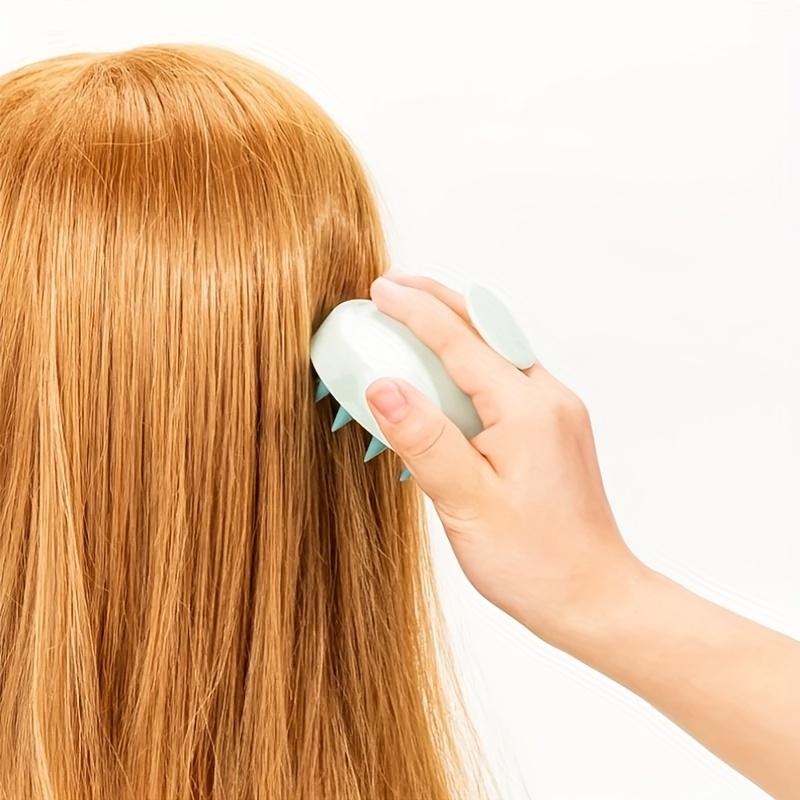 Bàn Chải Massage Da Đầu Bằng Silicon Mềm, Lược Gội Đầu Tẩy Tế Bào Chết Nhẹ Nhàng Để Chăm Sóc Tóc Và Da Đầu, Không Chạy Bằng Pin, Có 3 Màu Có Sẵn 2