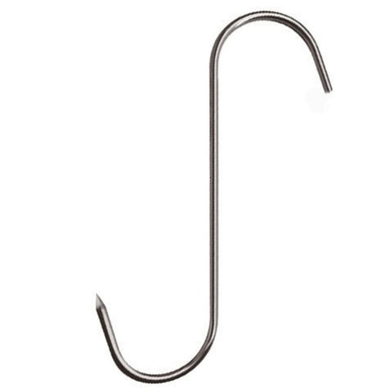 Product Introduction of [XKQ]10pcs S-shaped Hook Multi-function Stainless Steel Kitchen Tool Meat Roast Duck Hanger Hanging Organizer 25