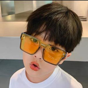2025m Nail Style Sunglasses Retro Personality Trendy One-piece Simple New Fashion Children's Sunglasses Large Frame Comfortable