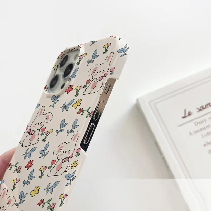Case Hp Flower Bunny Casing Custom Hardcase Fullprint IPHONE SAMSUNG XIAOMI OPPO VIVO REALME Cover 1