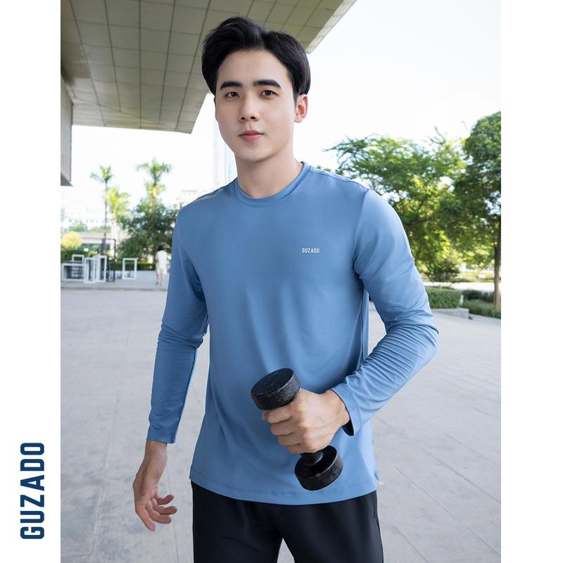 Áo Thun Nam Dài Tay GUZADO Công Nghệ Heattech Giữ Nhiệt New 8 Màu Cơ Bản GDT01 6