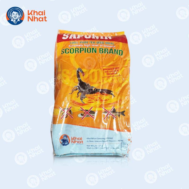 Saponin KN diệt cá tạp - Saponin Scorpion Brand (10kg/bao) - Diệt cá tạp Saponin dùng trong thủy sản 0