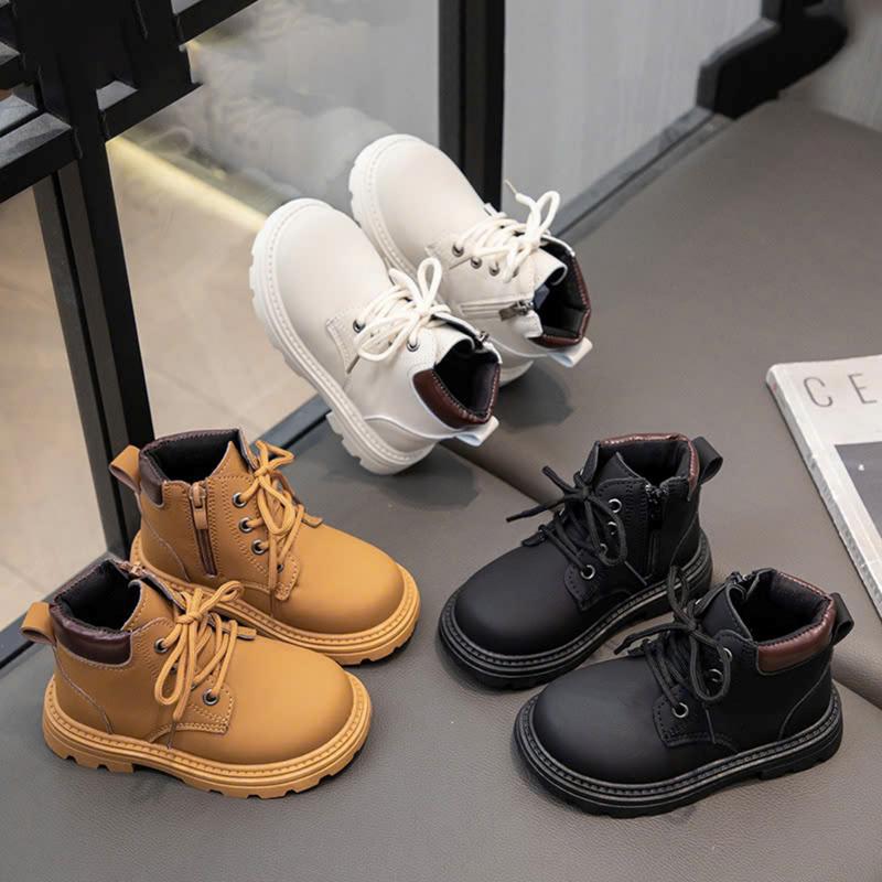 Boots Da Cao Cổ Thời Trang Cho Bé Trai GAUKID-G53 - Giúp Chân Bé Luôn Ấm Áp