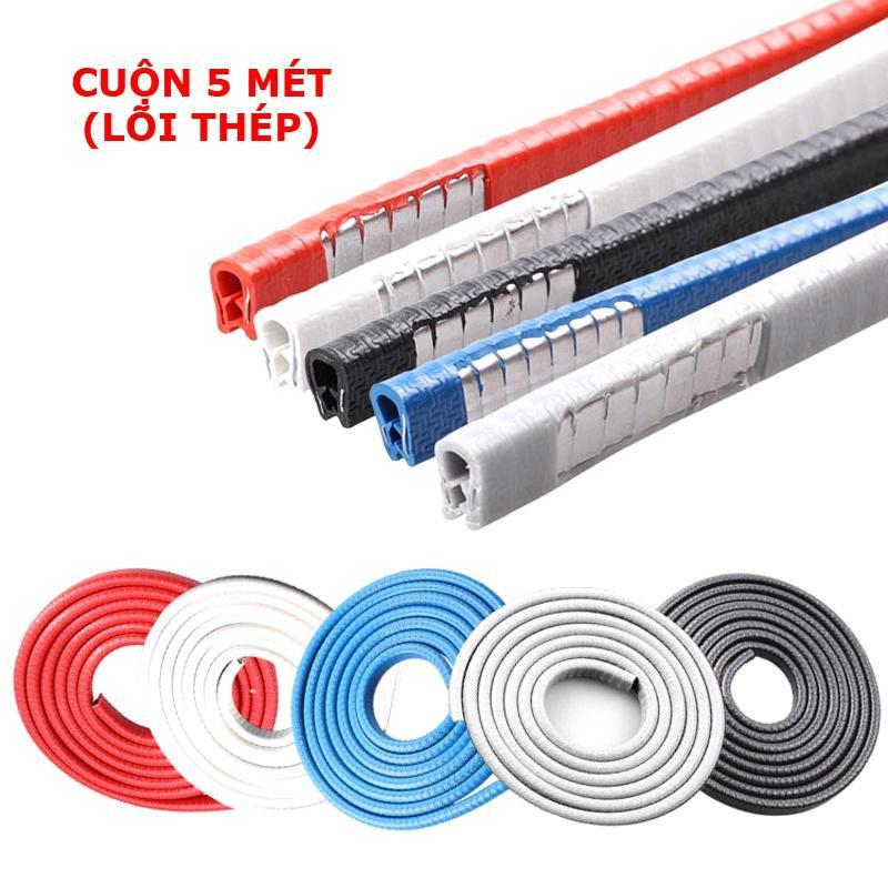 Cuộn 5 mét gioăng cao su lõi thép nẹp VIỀN CỬA chữ U chống va đập trầy xước cánh cửa Ô Tô