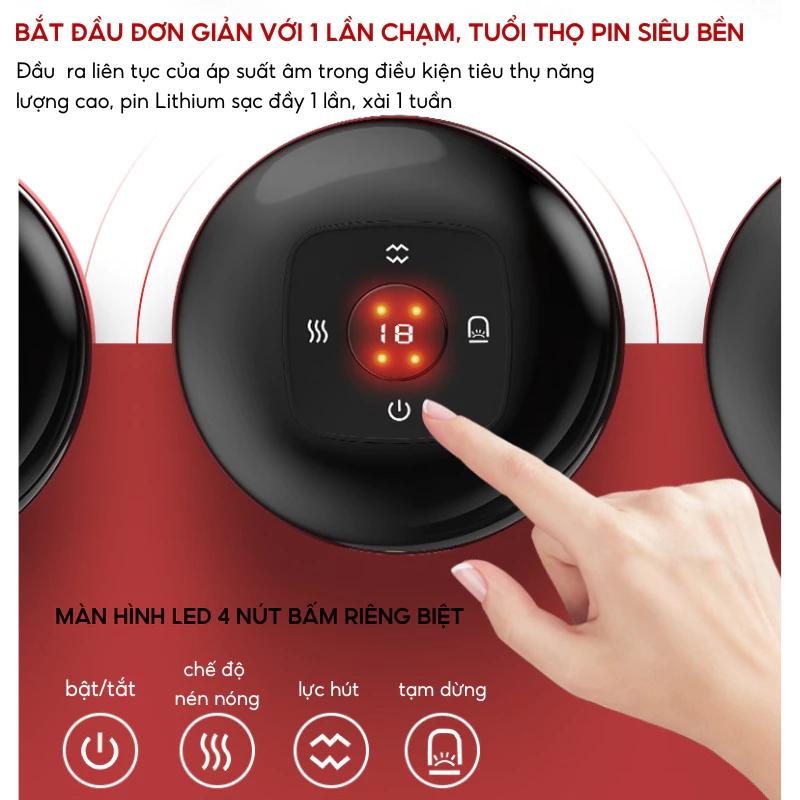 Product Introduction of Máy Giác Hơi Cạo Gió Massage Chân Không Cầm Tay 6 Cấp Độ Hút Giác Hơi Lưu Thông Khí Tăng Tuần Hoàn Giúp Giảm Đau Nhức Bảo Hành 12 Tháng 2