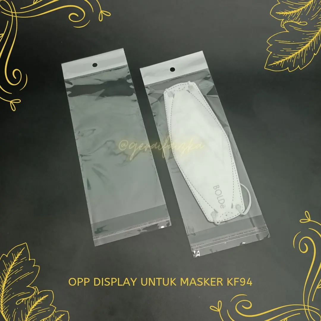 PLASTIK OPP DISPLAY UNTUK MASKER KF94 10x23