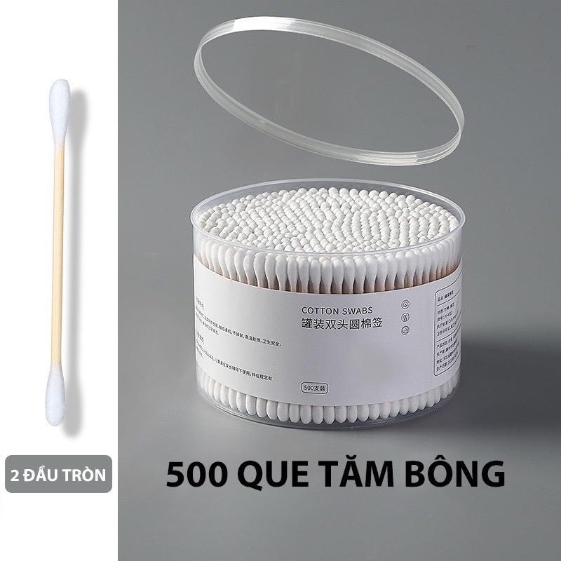 Hộp 500 bông ngoáy tai 2 đầu sợi bông tiện dụng Lấy Ráy Tai bong ...