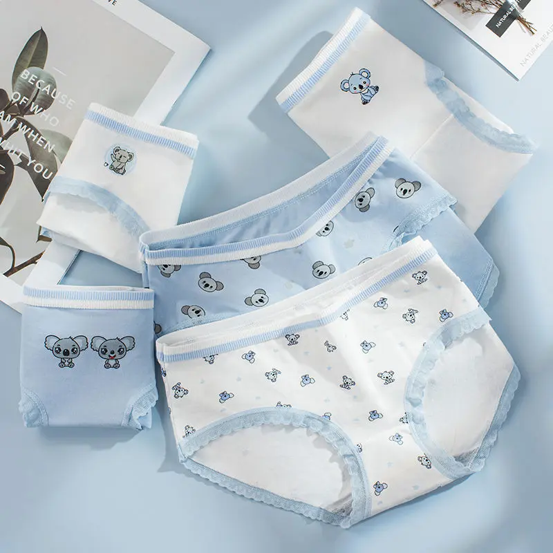 Girls' Cute Cartoon Cotton Underwear - Antibacterial and Comfortable, Perfect for School, Sports, and Gifting