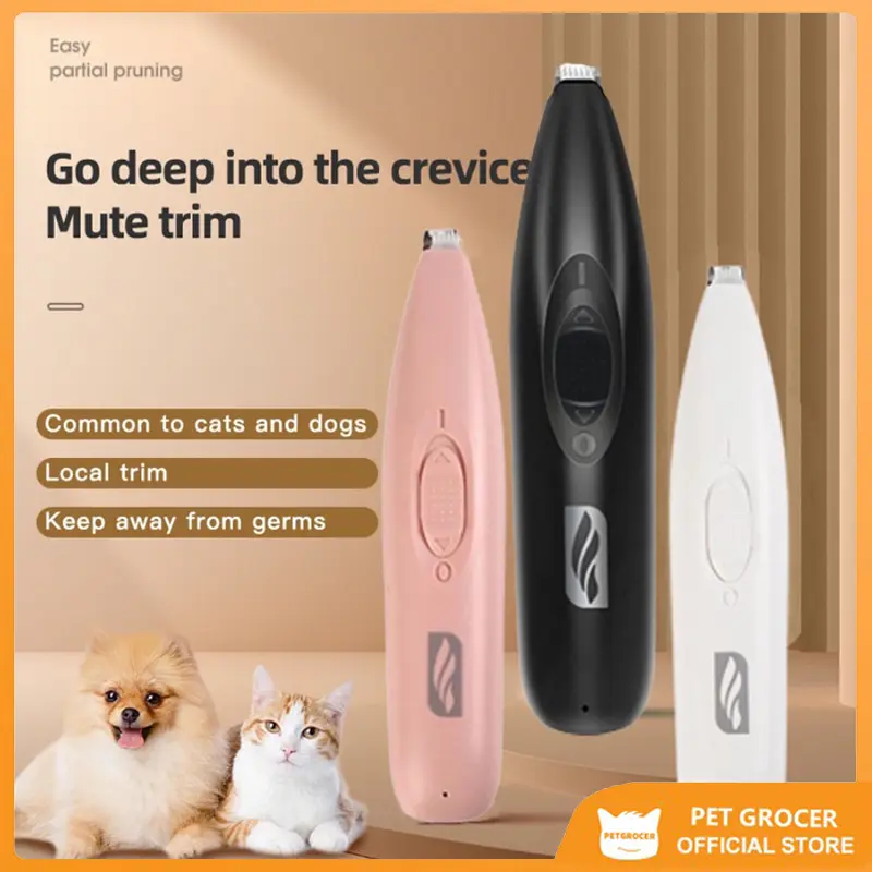 Dog Cat Foot Hair Trimmer Pet Paw Nail Grooming Clipper Electrical Cat Cutter Shearing Machine USB