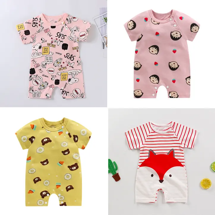 DIOEBABY Jumper Pendek Lengan Pendek/Romper Anak 0