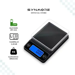 Synmore Timbangan Emas Mini Digital 500 Gram / 0.01 Gram Saku Perhiasan Pocket Scale