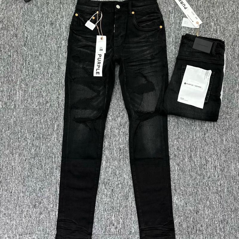 Quần Jean Purple rách gối 2 đùi vằn