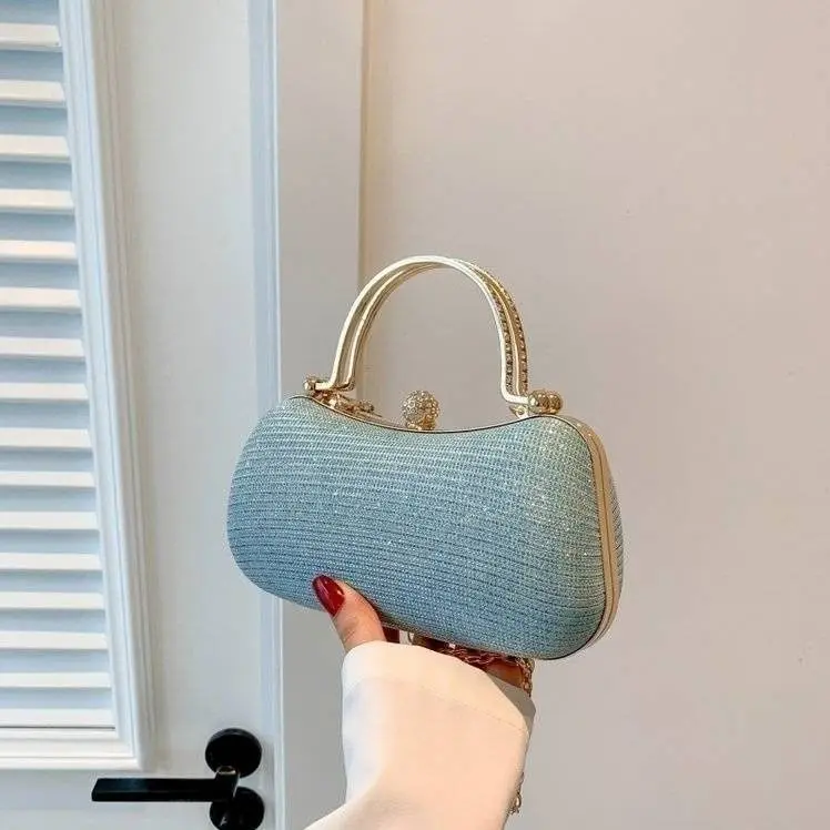 Túi Nữ, Dễ Phối Đồ Thiết Kế Thời Trang Độc Đáo Dây Xích Mỏng Và Lấp Lánh túi Messenger Cầm Tay Phong Cách Ins Mới 2024, Hợp Xu hướng, Thời Trang Bag 4