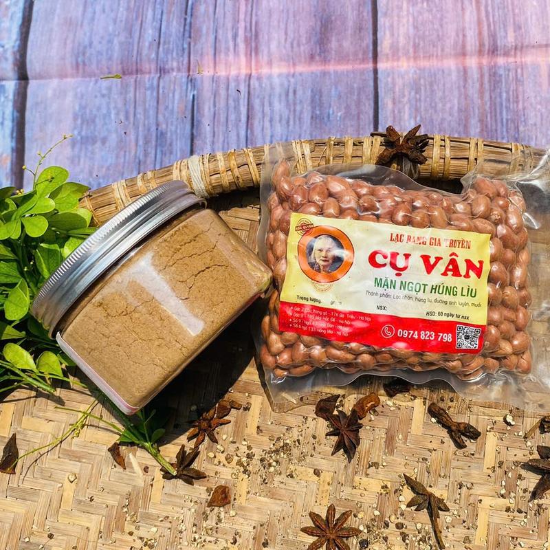 Lạc Rang Húng Lìu Cụ Vân 250g - Đặc Sản Hà Nội - Lạc Trắng Thơm, Giòn, Ngon Snack Ăn Vặt Food Nuts Thức Ăn 2