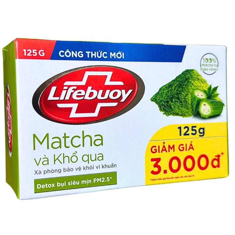 Xà Bông Cục Lifebuoy 125g Matcha & Khổ Qua Dưỡng Body Dưỡng Da Body Nam Nữ Women sữa tắm trị mụn lưng