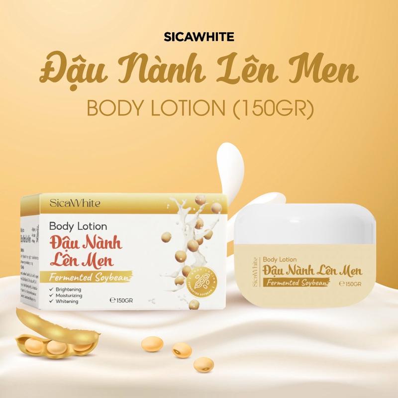 [H52] - [BODY LONTION] Kem Body Đậu Nành Lên Men (150g) - Mix Hạt Vitamin - Dưỡng Sáng Hồng Da